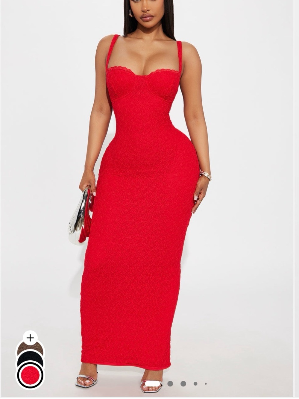 Fashion Nova Scarlet Sculpted Maxi Dress